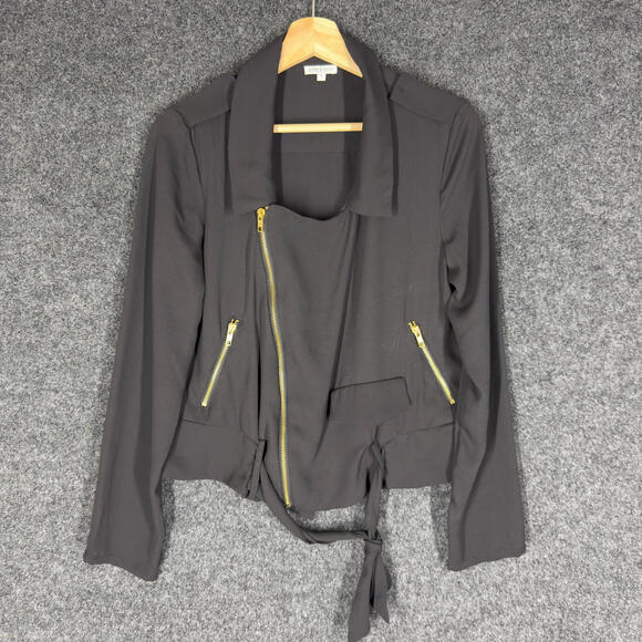 StyleMint Jackets & Blazers - Stylemint Jacket Women 3 Black Full Zip Collared Long Sleeve Pockets Casual